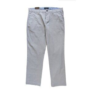 NWT BANANA REPUBLIC Mens Gray Cotton Stretch AIDEN CHINO Straight Pants 35x30